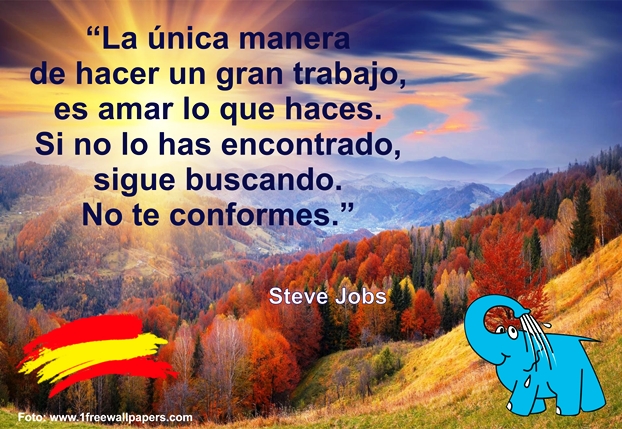 Una Enseñanza de Steve Jobs sobre El Éxito, en La Frase del Día del Centro de lavado de coches Elefante Azul de Avilés